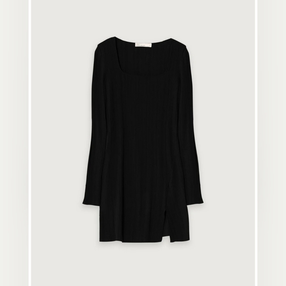 Oak + Fort - NWT Elegant Black Square Neck Dress - Size Medium - Picture 6 of 7